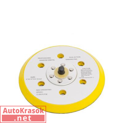 Подложка Backing pads Velcro полиуретан, D=125 мм, 8 отверстий, IT-VL-PD-125MM-8H-5.16-24, ITOOLS