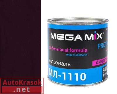 Краска 107 баклажан, МЛ-1110 автоэмаль,  0,80 кг,  MegaMix