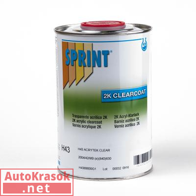 H43 Лак Спринт акриловый 2K Acrytek, уп. 1л, H4369000G1, SPRINT ICR