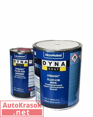 Грунт 2К Filler 4100, белый, 4+1л (комплект) 521847+521851, Dynacoat