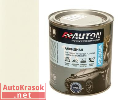 Краска 201 Белая, автоэмаль алкидная 1К, 0.8 л, ATN-P07189-08 AUTON