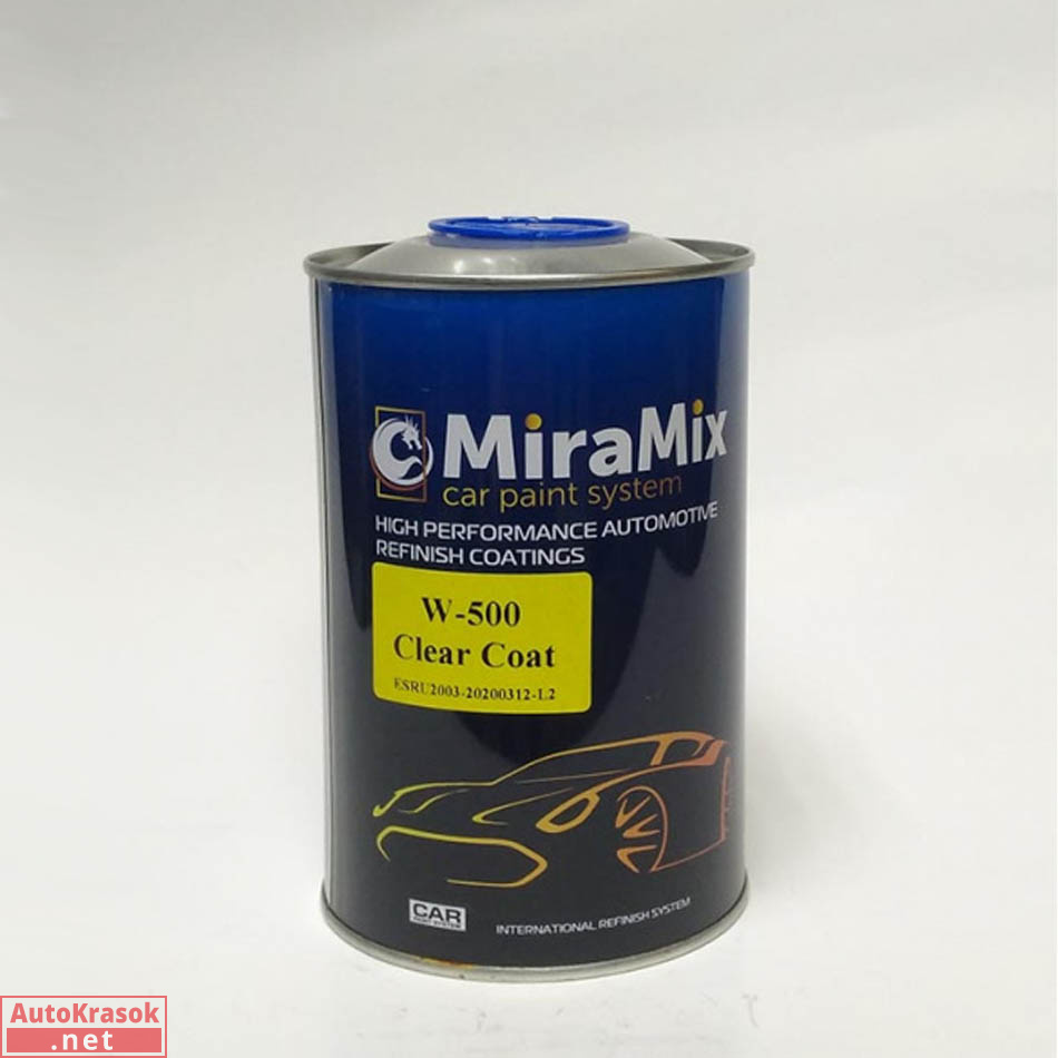 Прозрачный лак W-500 MS, 1 л, MMPW-500, MiraMix