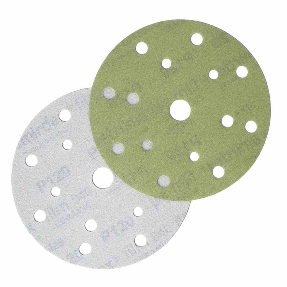 Шлифовальный круг на липучке SMIRDEX 840 Ceramic Film, 150 мм, 15 отверстий,  P240, 840415240, SMIRDEX