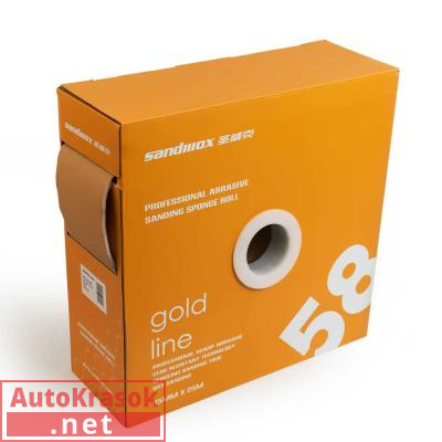 Губка шлифовальная на поролоне 58 Gold рулон (200 листов), 115*125 мм, P320, 58.11.25.320, Sandwox