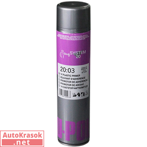 1K Грунт адгезионный S2003/AL для пластика, 600мл, S2003/AL, U-POL