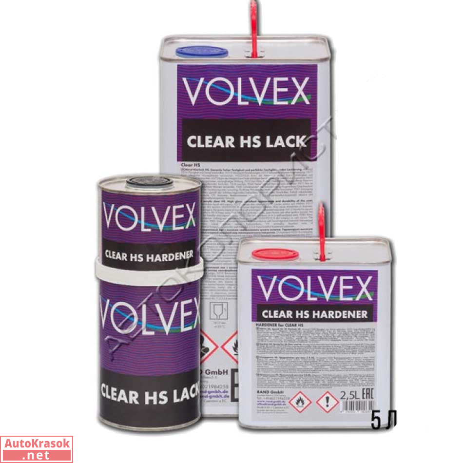 Лак прозрачный Clear HS, 5+2,5 л, (комплект), 34459342, VOLVEX