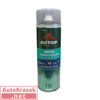 Краска Эмаль алкидная высокоукрывистая №11, черная глянцевая, 650 мл, ATP-A07832 Autop