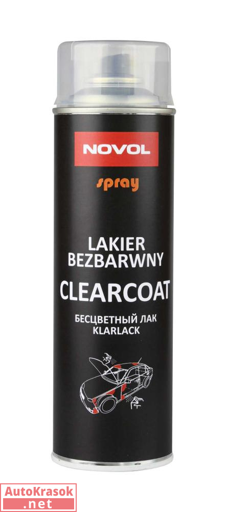 Бесцветный лак CLEARCOAT, аэрозоль, 500 мл, 34002, Novol