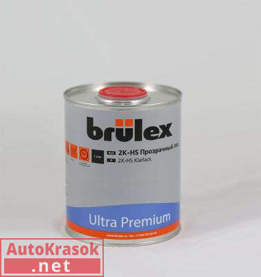 2К Прозрачный лак HS Ультра Премиум, 1л, 30011110, BRULEX