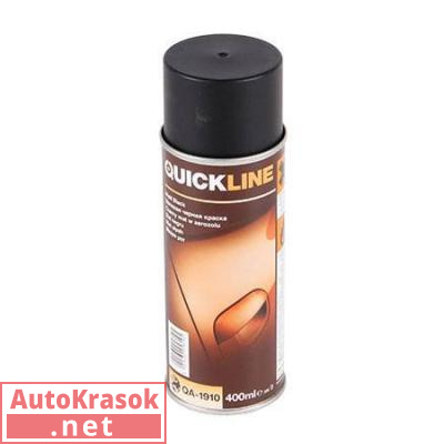 Краска Краска черная матовая, аэрозоль 0,4л, QA-1910/S0.4 Quickline