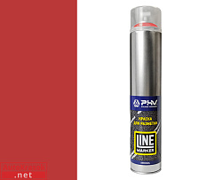 Краска для разметки, PHV line Marker, RAL3020 Красный, аэрозоль, 1000 мл
