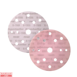 Шлифовальный круг Superassilex Peach K1500, диаметр 152 мм, 15 отверстий