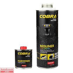 Защитное покрытие повышенной прочности, COBRA Truck Bedliner, колеруемое, 0,6+0,2л (комплект), анало